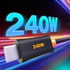JUCX26L20 USB-C to USB-C 240W 高耐久、柔軟ダブル編組、急速充電ケーブル2m j5 create 75283647