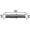 K-242 接続用金具(6mmワンタッチジョイント用)(2036) NSK(ナカニシ) 75366475