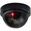 ダミーカメラ ドーム型 ブラック 防何対策 配線不要 乾電池式 赤色LED搭載 防犯ステッカー付属 セキュリティ ELPA