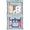 HOF50-LG オリコン 折りたたみコンテナ 50L (フタ付・長辺・短辺トビラ付)ライトグレー TRUSCO 75460711