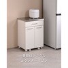 NSKD-2DW(WH) 隠せる ゴミ箱 フタ付き 2分別 14L キッチンカウンター ステンレス天板 キャスター付き YAMAZEN(山善) 75461061