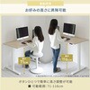 AED-1460(CBR/MBK) 電動昇降デスク メモリー機能付き 幅140 奥行60 高さ71-116cm YAMAZEN(山善) 75461149