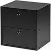 100-CUBEF4BK 収納ボックス キューブ型 引き出し2段 サンワダイレクト 75461989