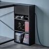 100-CUBEG11BK 収納ボックス キューブ型 開閉蓋付 サンワダイレクト 75462016
