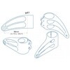 MTE047 ヘッドライトステー GIGER Φ41 モートーン 75479525