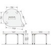 VAR-M1512T-GOW ミーティング用テーブル〈バルマII〉 LION (ライオン事務器) 75495135
