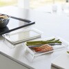 10336 電子レンジ対応連結できる洗いやすい下ごしらえ調理トレー タワー 浅型 2個組 クリア 山崎実業 75549331