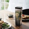 10238 水はね防止フィルター付き両方から注げる冷水筒 タワー ブラック 山崎実業 75549401