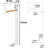 10407 壁付けコートハンガー タワー ホワイト 山崎実業 75620950