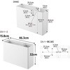 10354 スーパー・コンビニ弁当がそのまま入る分別ダストボックス タワー ホワイト 山崎実業 75621047