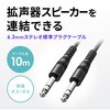 MM-SPKB1-10N オーディオケーブル 6.3mmステレオプラグ サンワサプライ 75644199