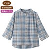 822185-12 822185 7分袖フリルネックブラウス ケアファッション 75675227