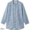 822110 斜め釦ホールブラウス ケアファッション