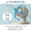 YAS-TCFVW15(W) サーキュレーター dcモーター ～18畳 洗える 全分解 上下左右首振り 静電気防止加工 無段階風量 YAMAZEN(山善) 75680039