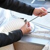 SHP-260-2 移動式エアコン対応 すべり出し窓用 排熱シートパネル 窓開口部 3辺合計100-250cm対応 排熱ダクト直径17cmまで対応 取付工事不要 冷却 面ファスナー YAMAZEN(山善) 75680057