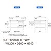 SUP-1290UTTF-WW �y�ʍ�Ƒ�/�ω׏d150kg_���ԒI�t�Œ莮_�����o���t_�S�ʒI�t_���[�N�e�[�u��150�V���[�Y_�ሳ�����~���V�� �R���H�� 75711119