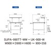 SUPA-990TT-WW+UK-900-W �y�ʍ�Ƒ�/�ω׏d150kg_����������_�ˑ�t_�S�ʒI�t_���[�N�e�[�u��150�V���[�Y_�ሳ�����~���V�� �R���H�� 75711365