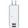 耐雷USBタップ 収納プラグ  急速充電 2個口 2ポート コードなし ELPA