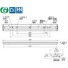 MY-V470502/WW AHTN LEDライトユニット形ベースライト Myシリーズ 40形 直付形 逆富士タイプ 150幅 全長1250mm 省電力タイプ 三菱電機 75876617