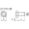 HBMM5-20 マグネット付六角ボルト ラクテム 75938626