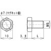 HBMM6-10 マグネット付六角ボルト ラクテム 75938635