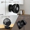 LN-FAN01BK コードレス クリップ付き マグネット卓上扇風機 ブラック 充電式 角度調整可能 3段階調整 お手入れ可能 Type-C充電 吊り下げ 壁掛け MSソリューションズ 75946258