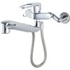 キッチン用 浄水器内蔵 ハンドシャワー付シングルレバー混合水栓 壁付簡易取付脚回せるもんタイプ INAX(LIXIL)