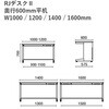RJ-N146H WS/W4 RJデスクII 平机 奥行600mmタイプ(組立サービスなし) プラス[家具] 76042255