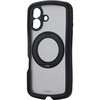 PM-A25AGRSTKMBK iPhone 17 ケース ハイブリッド 衝撃吸収 MAGKEEP 磁力吸着ワイヤレス充電対応 回転式スタンド付 Grippy エレコム 76048431