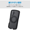 PM-A25AGRSTKMBK iPhone 17 ケース ハイブリッド 衝撃吸収 MAGKEEP 磁力吸着ワイヤレス充電対応 回転式スタンド付 Grippy エレコム 76048431