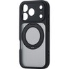PM-A25CMGSTKMBK iPhone 17 Pro ケース ハイブリッド 衝撃吸収 MAGKEEP 磁力吸着ワイヤレス充電対応 回転式スタンド付 エレコム 76048449