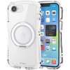 iPhone 17e/16e ケース ハイブリッド MAGKEEP 磁力装着ワイヤレス充電対応 Grippy 極限保護 回転式スタンド エレコム