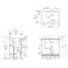 CMⅡ-80RW Comfy series(コンフィシリーズ) 流し台 CM 壁出し水栓タイプ イースタン工業 76065116