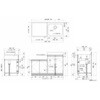 CMⅡ-120ARD Comfy series(コンフィシリーズ) コンロ台付き流し台 CM 壁出し水栓+据置型加熱機器用コンロ台 イースタン工業 76067207
