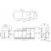 CMⅡ-150ARD Comfy series(コンフィシリーズ) コンロ台付き流し台 CM 壁出し水栓+据置型加熱機器用コンロ台 イースタン工業 76067444