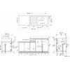 CMⅡ-160ARD Comfy series(コンフィシリーズ) コンロ台付き流し台 CM 壁出し水栓+据置型加熱機器用コンロ台 イースタン工業 76067523
