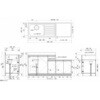 CMⅡ-165ALN Comfy series(コンフィシリーズ) コンロ台付き流し台 CM 壁出し水栓+据置型加熱機器用コンロ台 イースタン工業 76067584