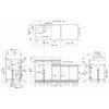 CFⅡ-150ALN Comfy series(コンフィシリーズ) コンロ台付き流し台 CF デッキ出し水栓+据置型加熱機器用コンロ台 イースタン工業 76067907