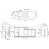 CFⅡ-165ALN Comfy series(コンフィシリーズ) コンロ台付き流し台 CF デッキ出し水栓+据置型加熱機器用コンロ台 イースタン工業 76068065
