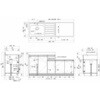 CFⅡ-170ALW Comfy series(コンフィシリーズ) コンロ台付き流し台 CF デッキ出し水栓+据置型加熱機器用コンロ台 イースタン工業 76068153