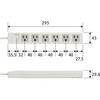 T-T02-3650WH/RS 電源タップ 延長コード 6個口 5m 3P マグネット スイングプラグ EU RoHS指令準拠 OAタップ コンセント エレコム 76081765