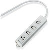 延長コード 電源タップ 4個口 3P マグネット付き スイングプラグ 熱に強い二重構造 RoHS 1m/3m/5m OAタップ エレコム