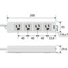 T-T06-3410LG/RS 電源タップ 延長コード 4個口 3P マグネット 抜け止め スイングプラグ 熱に強い二重構造 RoHS OAタップ コンセント エレコム 76081792
