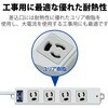 T-WRMK3430LG/RS 電源タップ 延長コード 4個口 3P マグネット 固定用フック穴付 抜け止め 雷ガード LED付 工事用 RoHS OAタップ エレコム 76081923