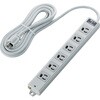 T-WRMK3630LG/RS 電源タップ 延長コード 6個口 3P マグネット 雷ガード 固定用フック穴付 工事用 RoHS コンセント エレコム 76081941