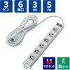 T-WRMK3630LG/RS 電源タップ 延長コード 6個口 3P マグネット 雷ガード 固定用フック穴付 工事用 RoHS コンセント エレコム 76081941