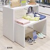 2243-149 木製スリムコの字テーブル ホワイト ストア・エキスプレス 76148436