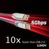 36627 CROMO LINE USB3.0 Type-Aケーブル LINDY 76156949