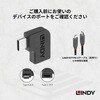 41894 USB3.2 Gen2x2 Type-C オス/メス 90度変換アダプタ LINDY 76157168
