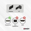 41334 DisplayPort 1.4 オス/メス 変換アダプタ、直角左向き LINDY 76157326
